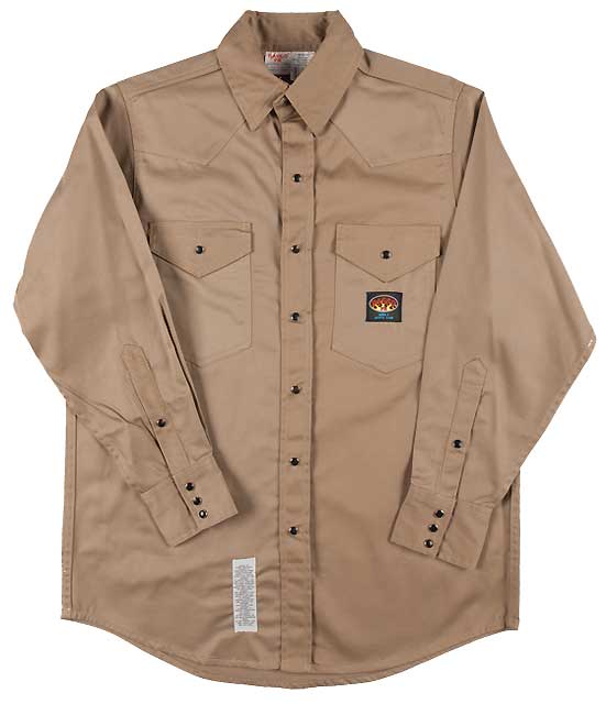 Rasco FR Western Style 7.5 oz Khaki Shirt FR1003KH