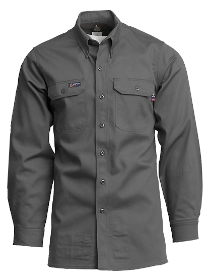 (image for) LAPCO FR 7oz Uniform Shirts Gray 100% Cotton Style: IGR7