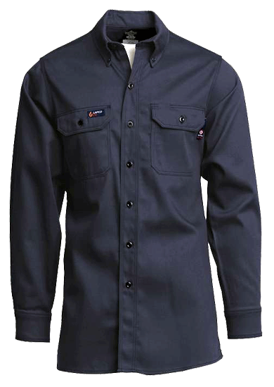 LAPCO FR 7oz Uniform Shirt Navy 100% Cotton Style: INY7
