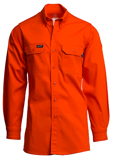 (image for) LAPCO FR 7oz Uniform Shirt Orange 100% Cotton Style: IORA7