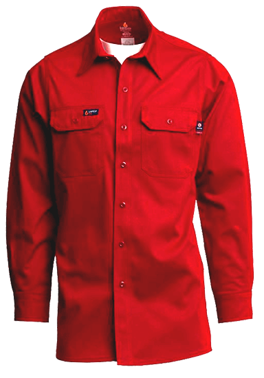 LAPCO FR 7oz Uniform Shirt Red 100% Cotton Style: IRE7